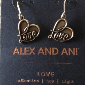 Alex and Ani LOVE earrings